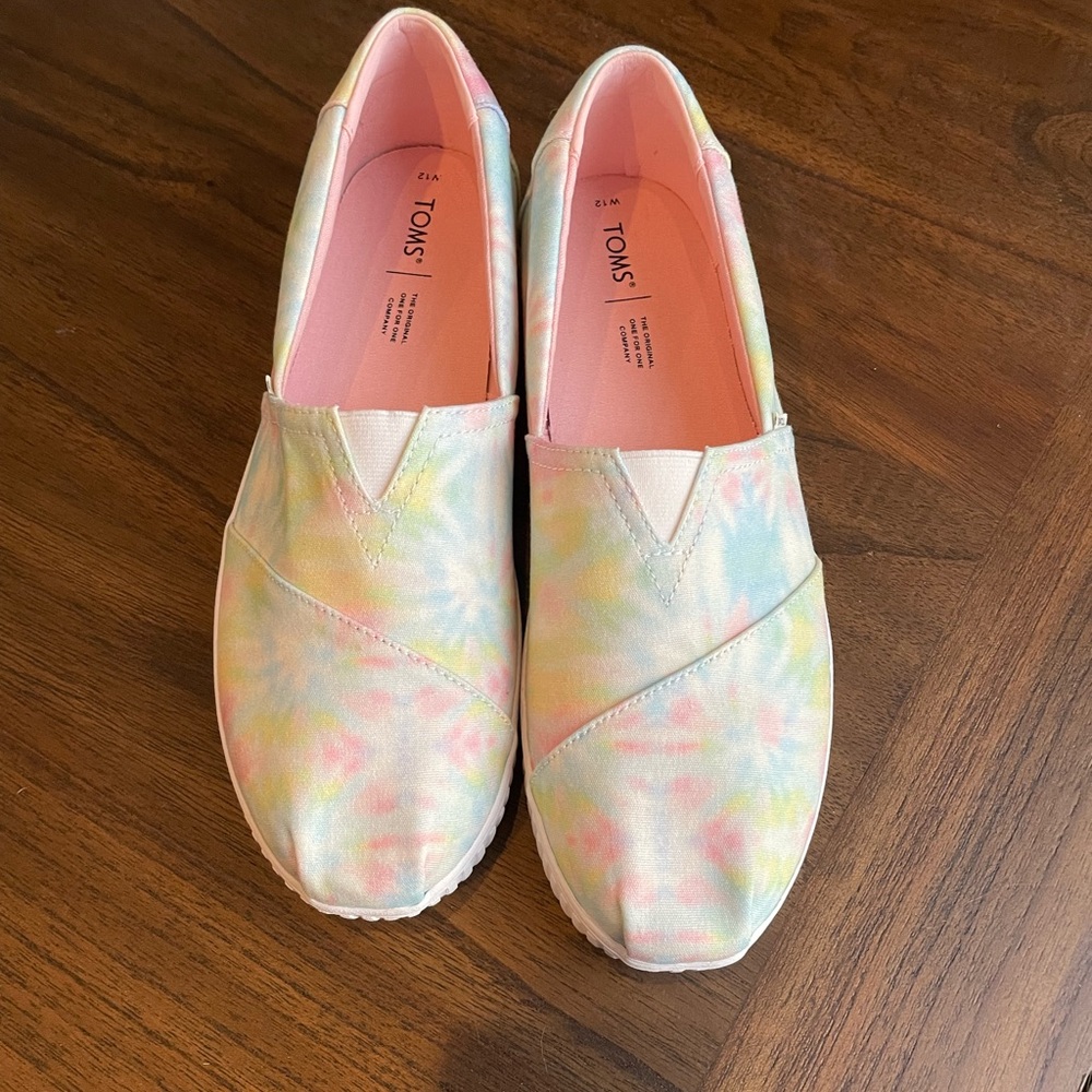 Toms Alpargata Indio Slip-On in Tie Dye sz 12 - Picture 5 of 8